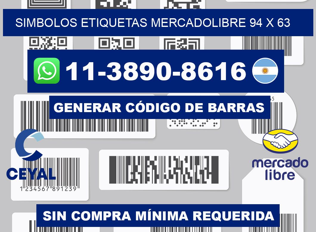SIMBOLOS ETIQUETAS MERCADOLIBRE 94 x 63