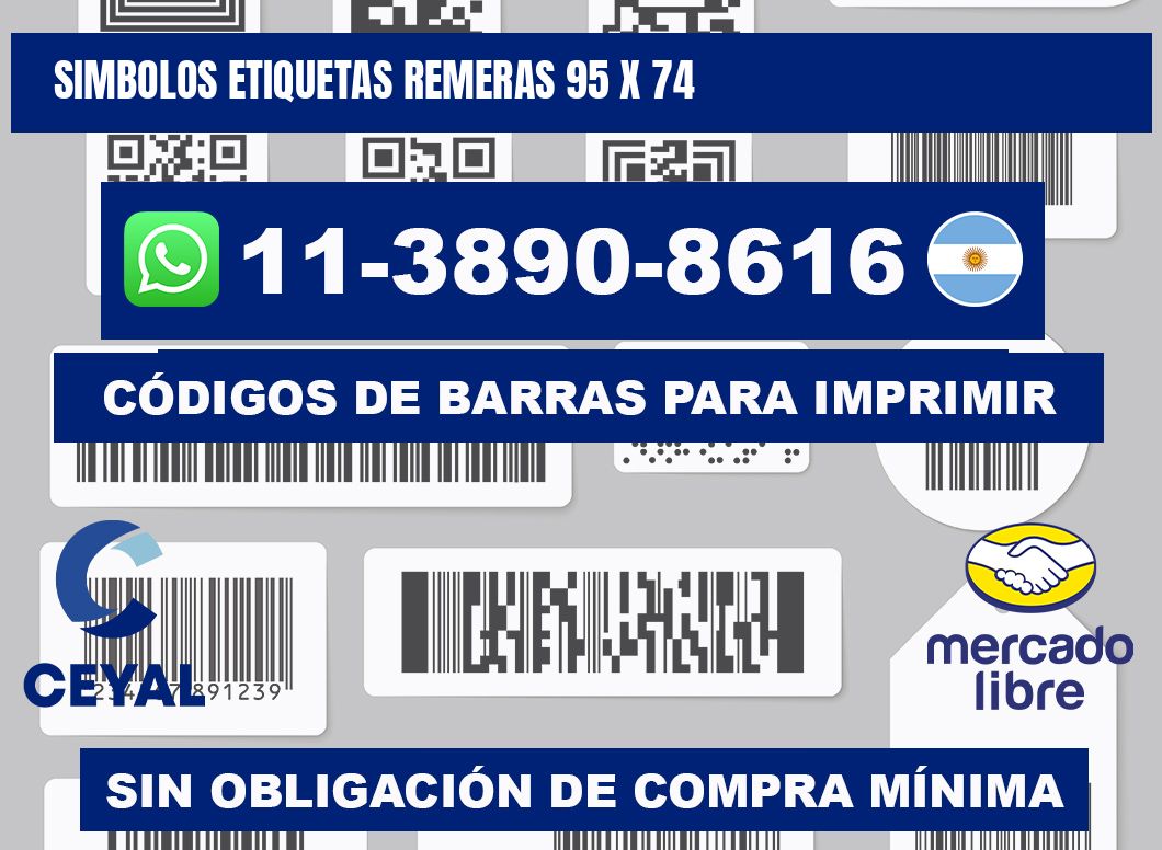 SIMBOLOS ETIQUETAS REMERAS 95 x 74