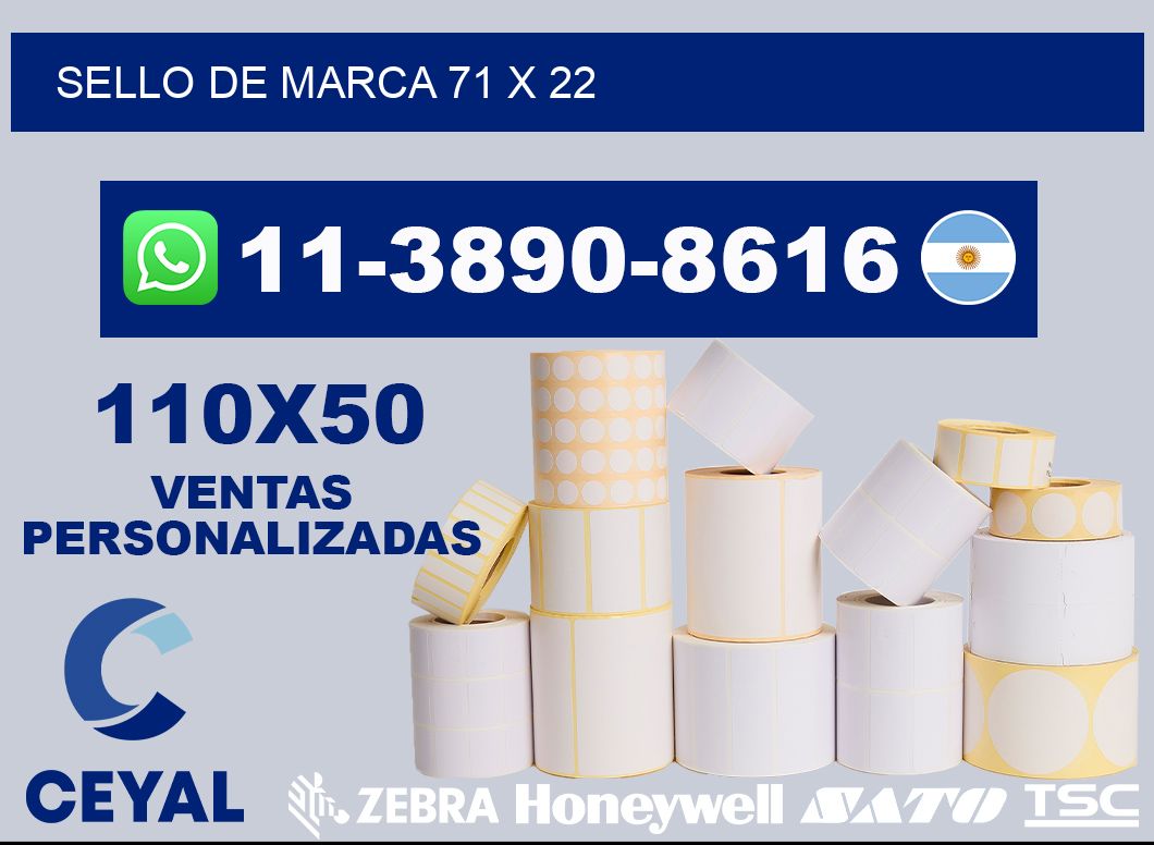 Sello de marca 71 x 22