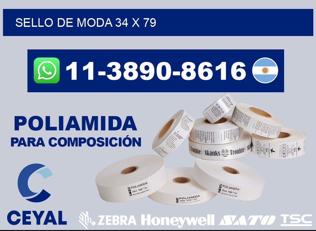 Sello de moda 34 x 79