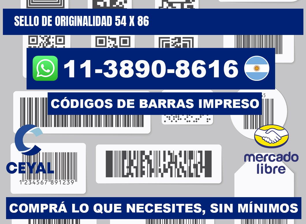 Sello de originalidad 54 x 86