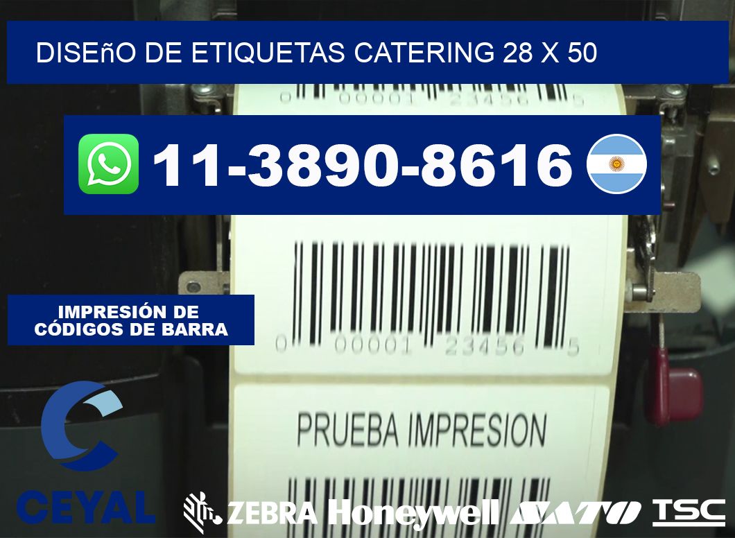 diseño de etiquetas catering 28 x 50