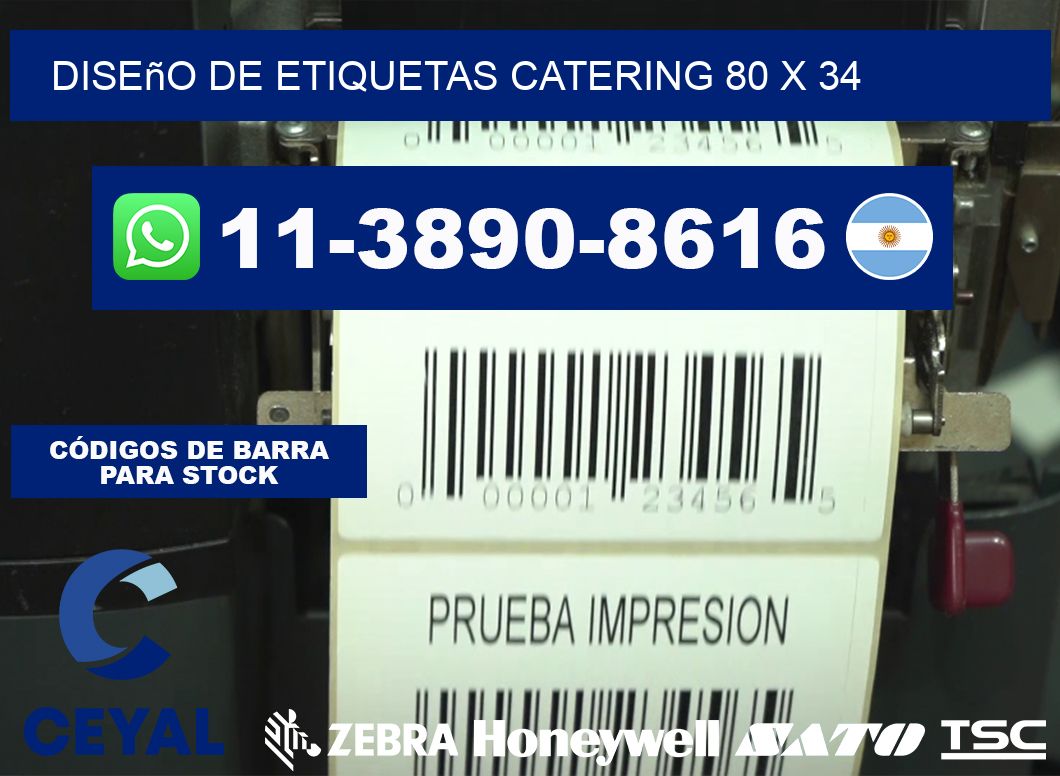 diseño de etiquetas catering 80 x 34