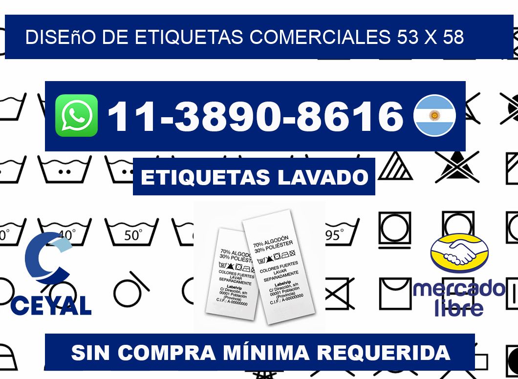 diseño de etiquetas comerciales 53 x 58