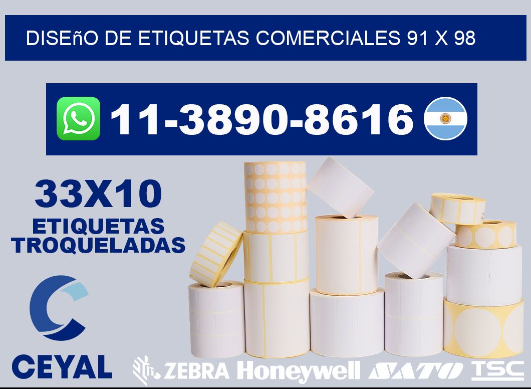 diseño de etiquetas comerciales 91 x 98