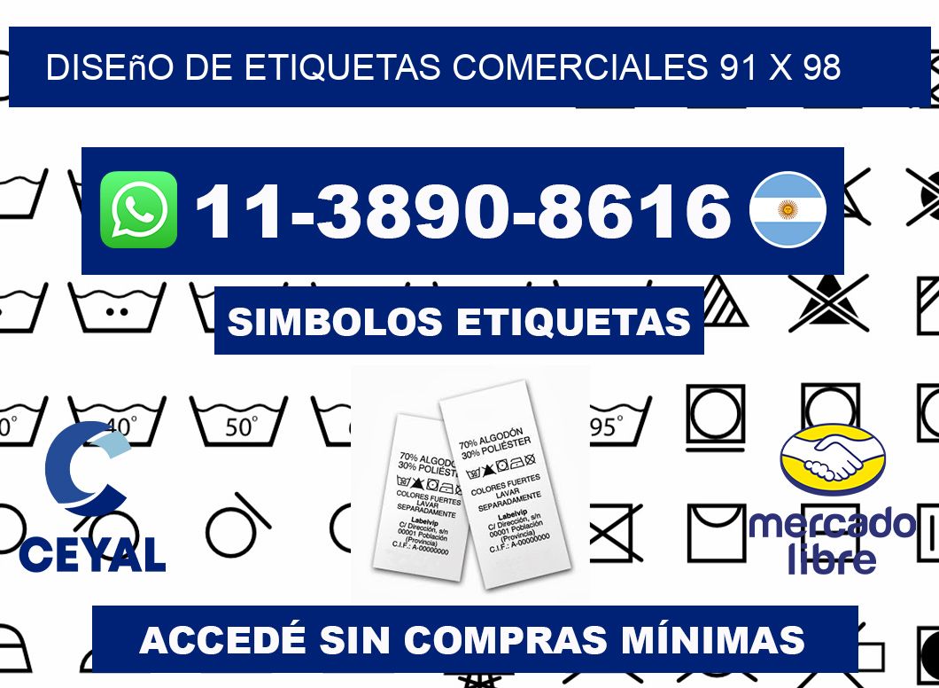 diseño de etiquetas comerciales 91 x 98