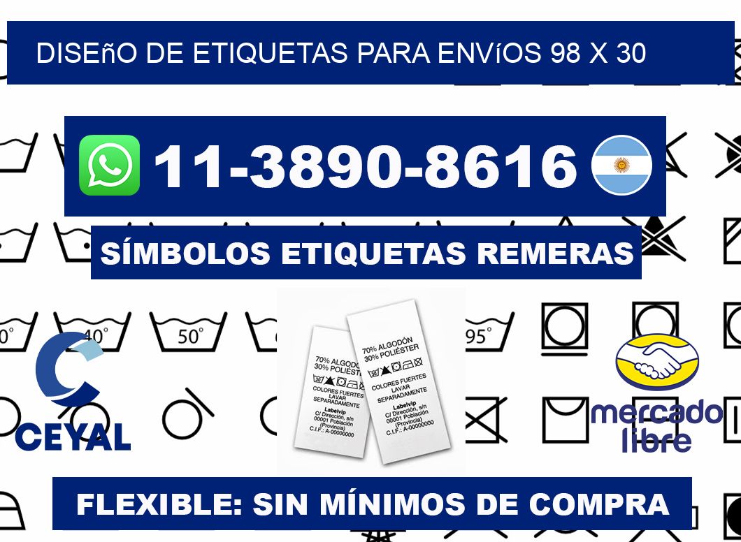 diseño de etiquetas para envíos 98 x 30
