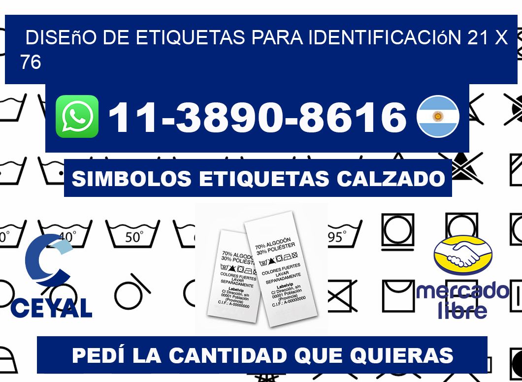 diseño de etiquetas para identificación 21 x 76