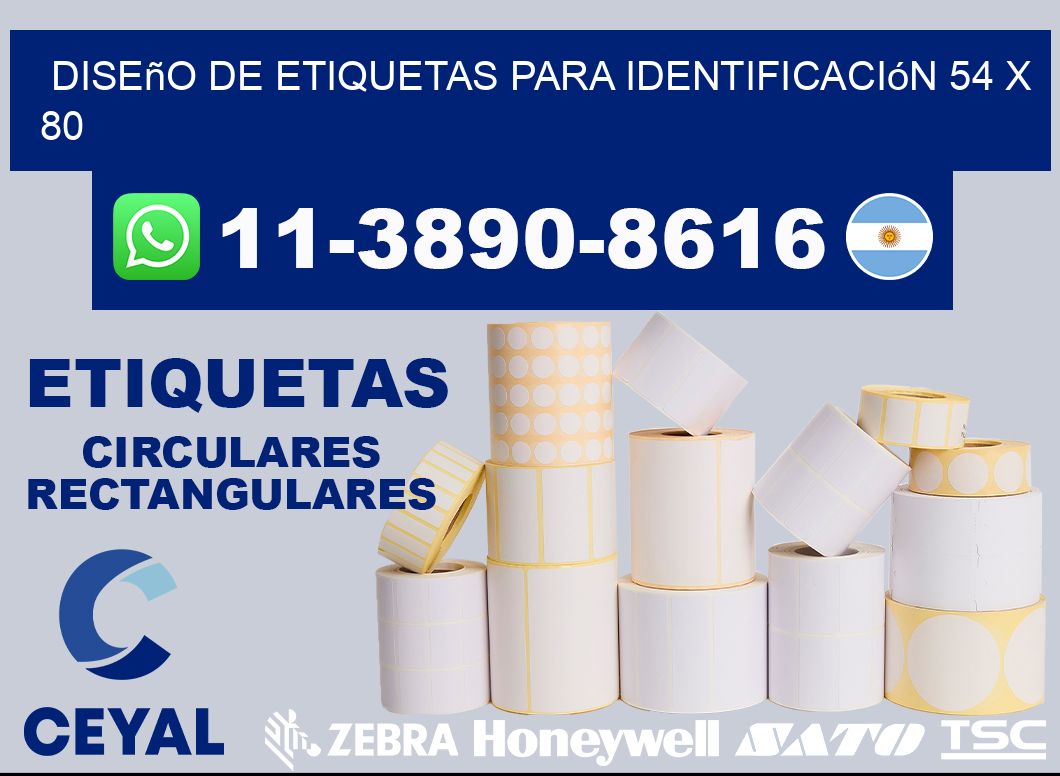 diseño de etiquetas para identificación 54 x 80