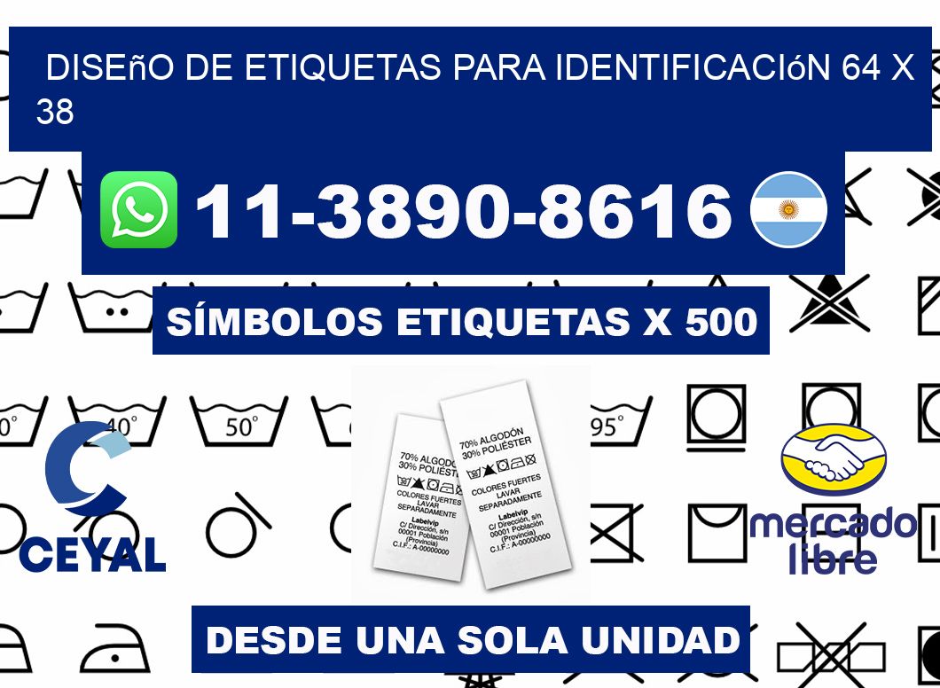 diseño de etiquetas para identificación 64 x 38