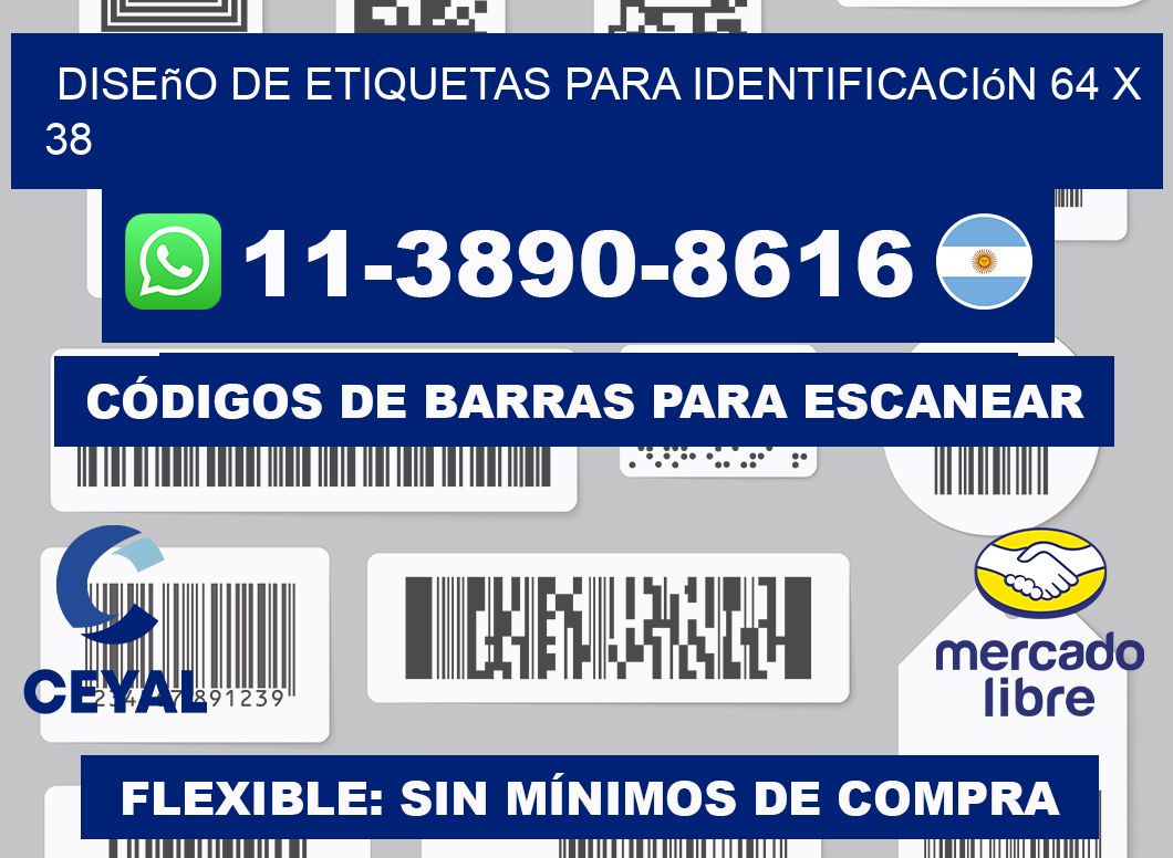 diseño de etiquetas para identificación 64 x 38