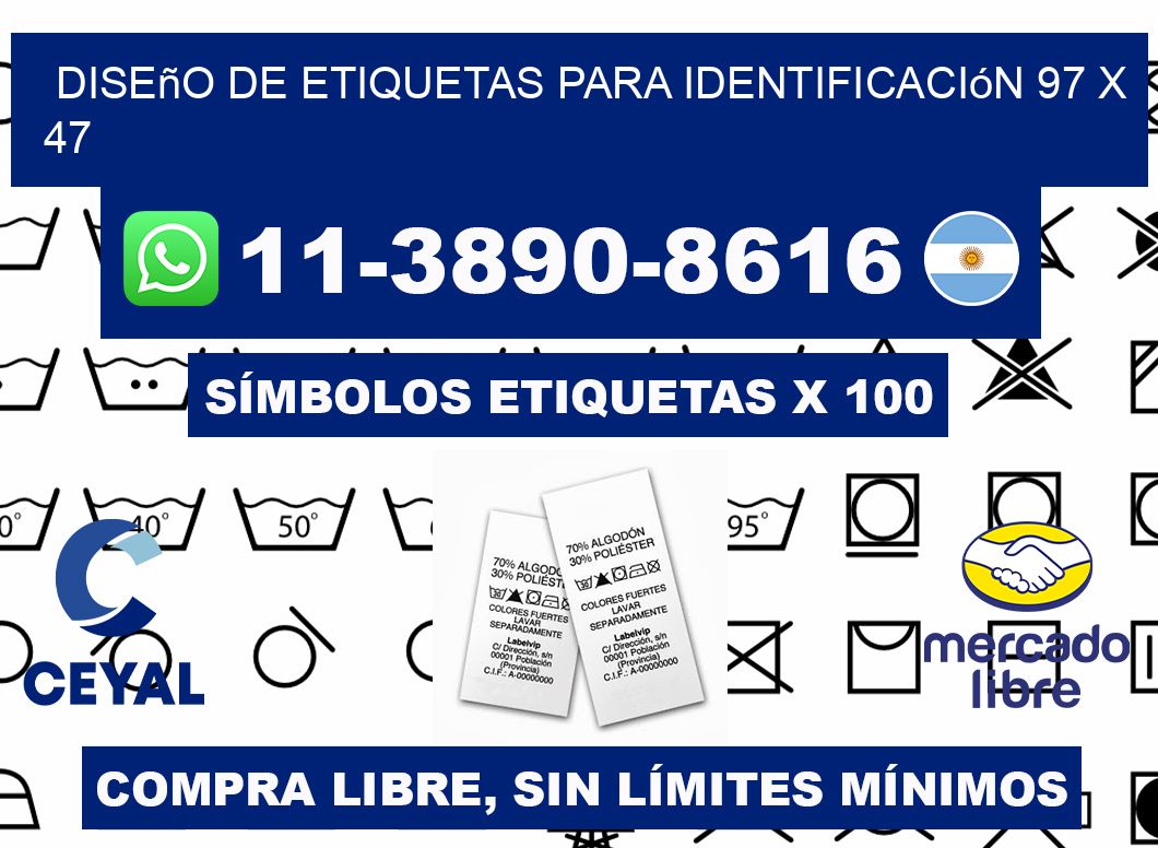 diseño de etiquetas para identificación 97 x 47