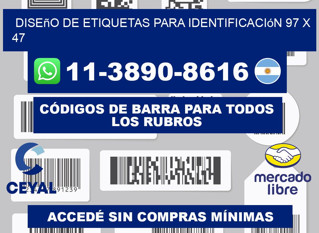 diseño de etiquetas para identificación 97 x 47