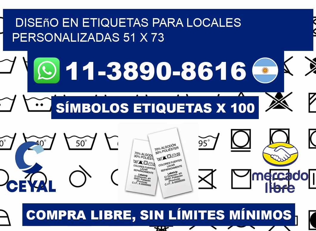 diseño en etiquetas para locales personalizadas 51 x 73