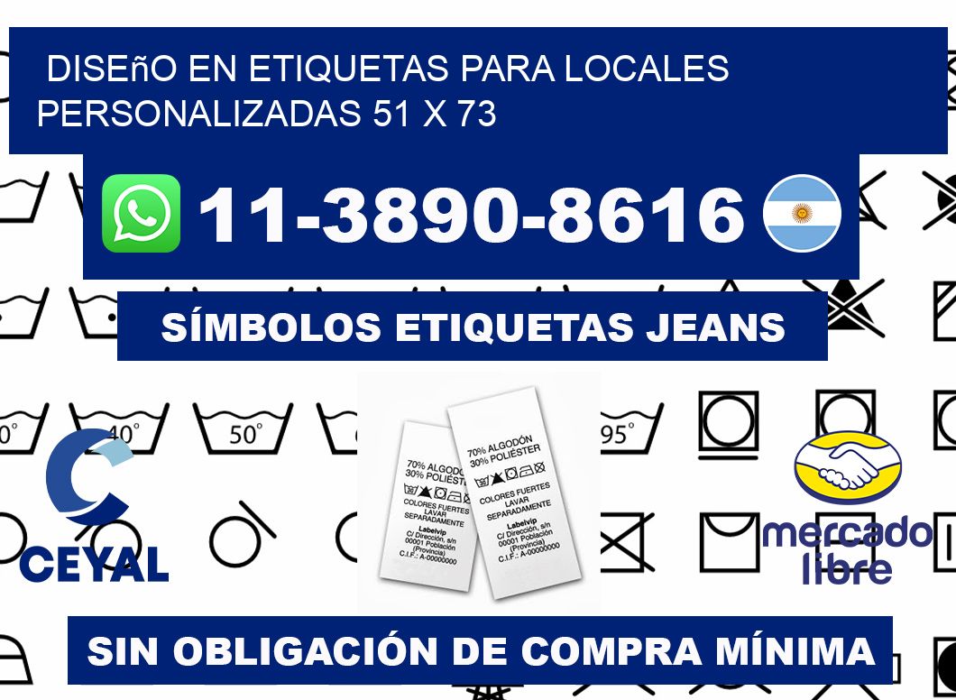 diseño en etiquetas para locales personalizadas 51 x 73