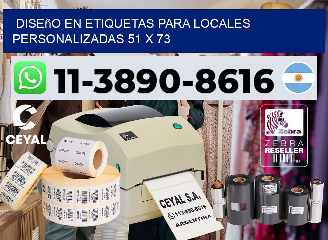 diseño en etiquetas para locales personalizadas 51 x 73
