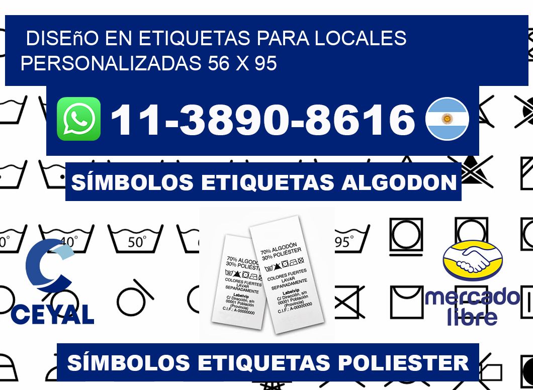 diseño en etiquetas para locales personalizadas 56 x 95