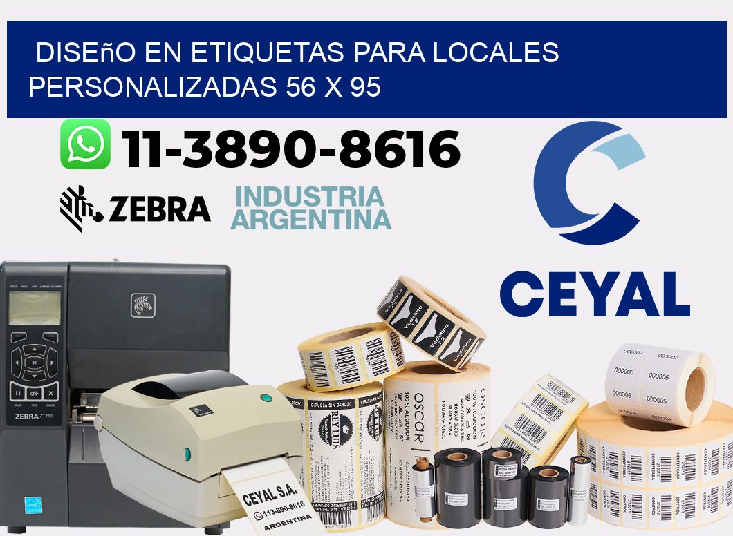 diseño en etiquetas para locales personalizadas 56 x 95