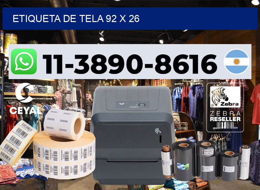 etiqueta de tela 92 x 26