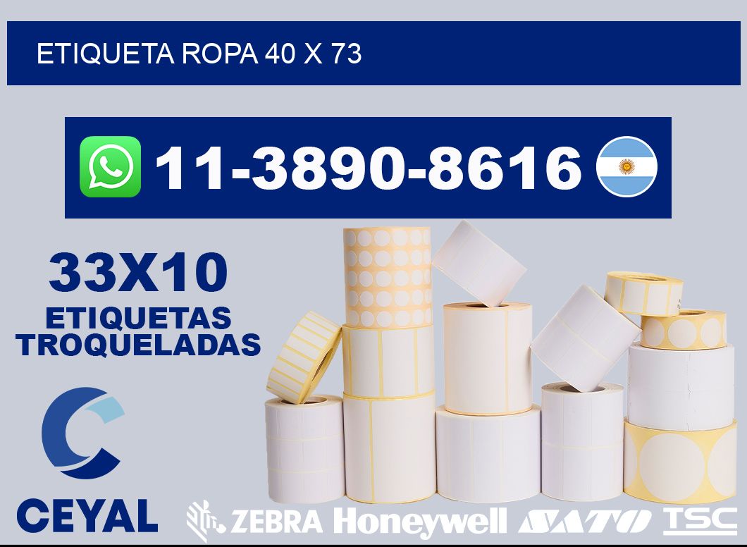 etiqueta ropa 40 x 73