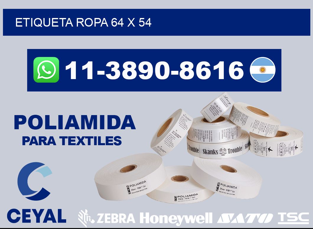 etiqueta ropa 64 x 54