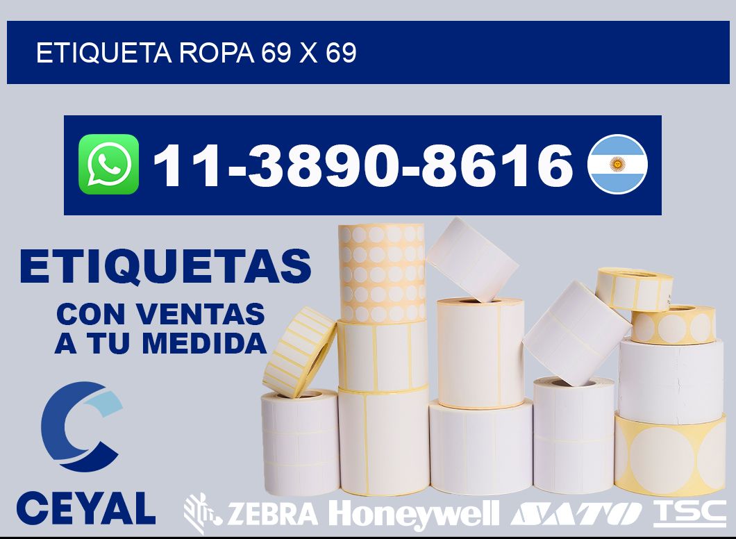 etiqueta ropa 69 x 69