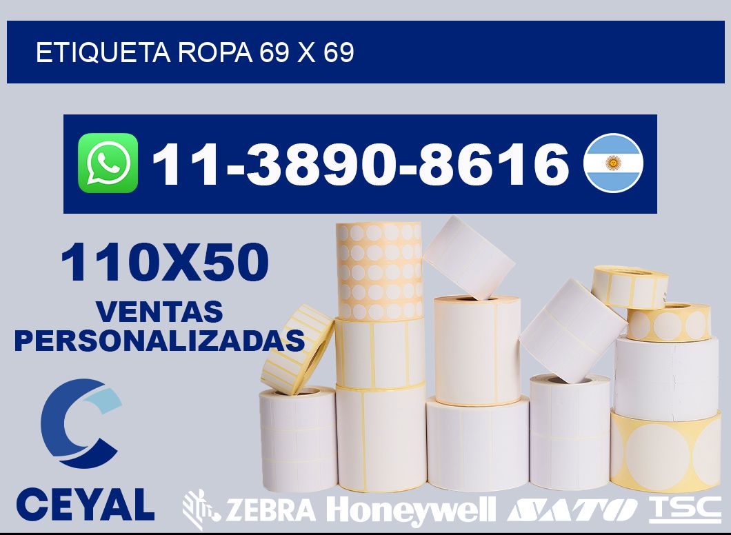 etiqueta ropa 69 x 69