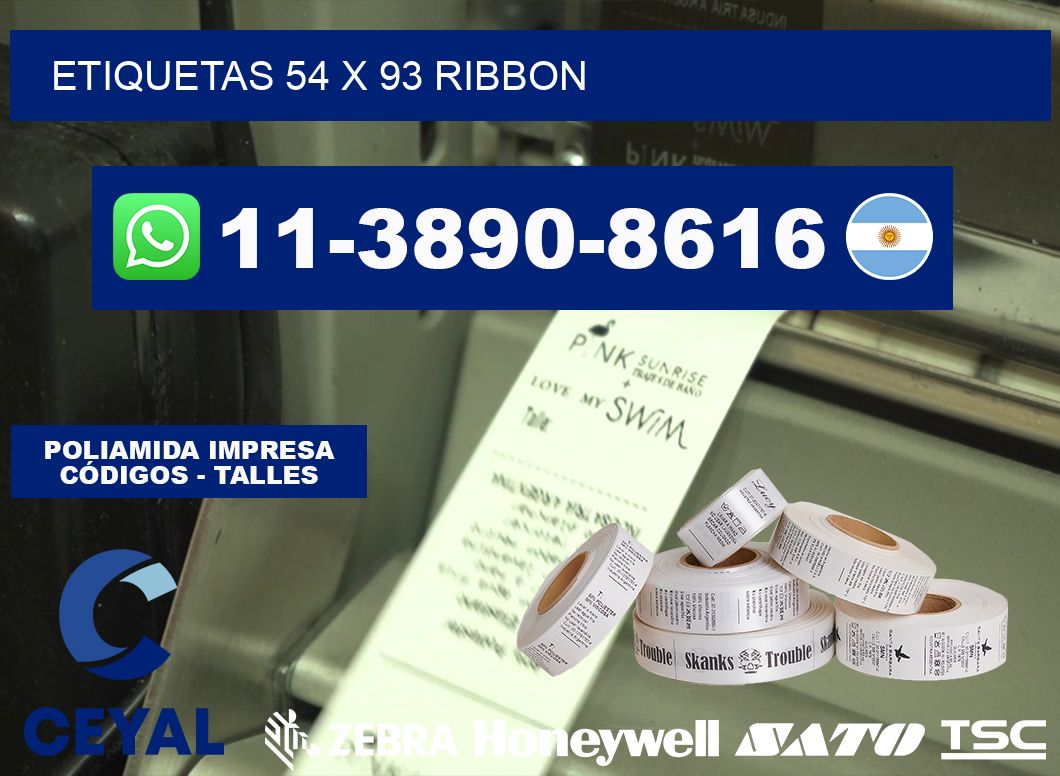 etiquetas 54 x 93 ribbon