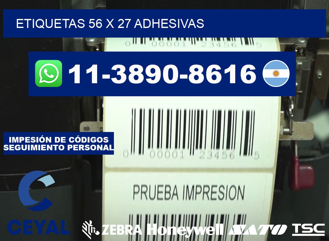 etiquetas 56 x 27 adhesivas