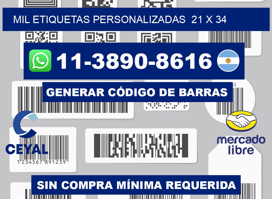 mil etiquetas personalizadas 21 x 34