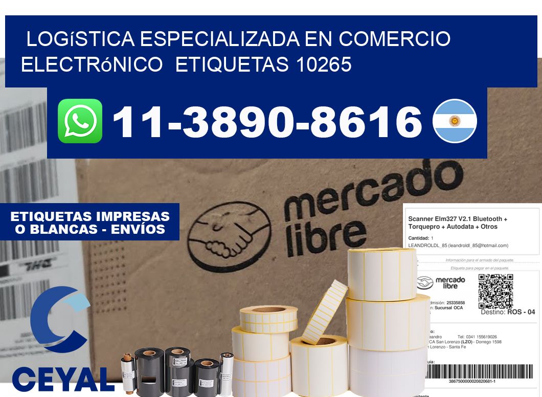Logística especializada en comercio electrónico  etiquetas 10265