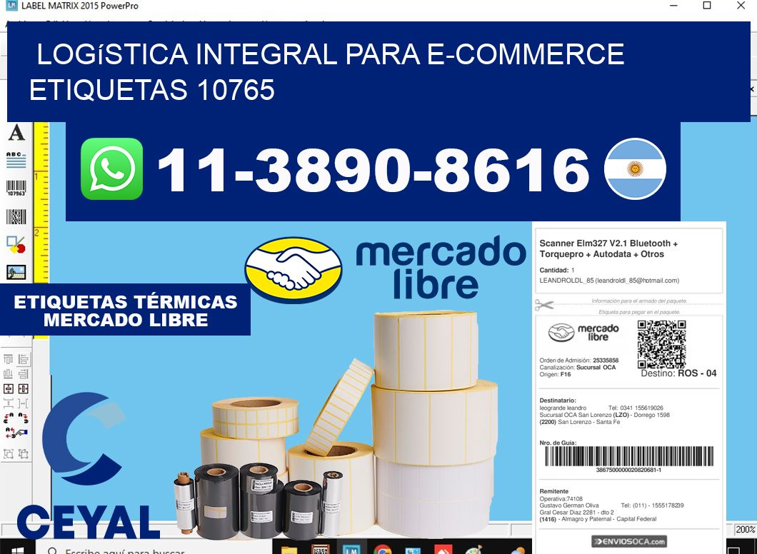 Logística integral para e-commerce  etiquetas 10765