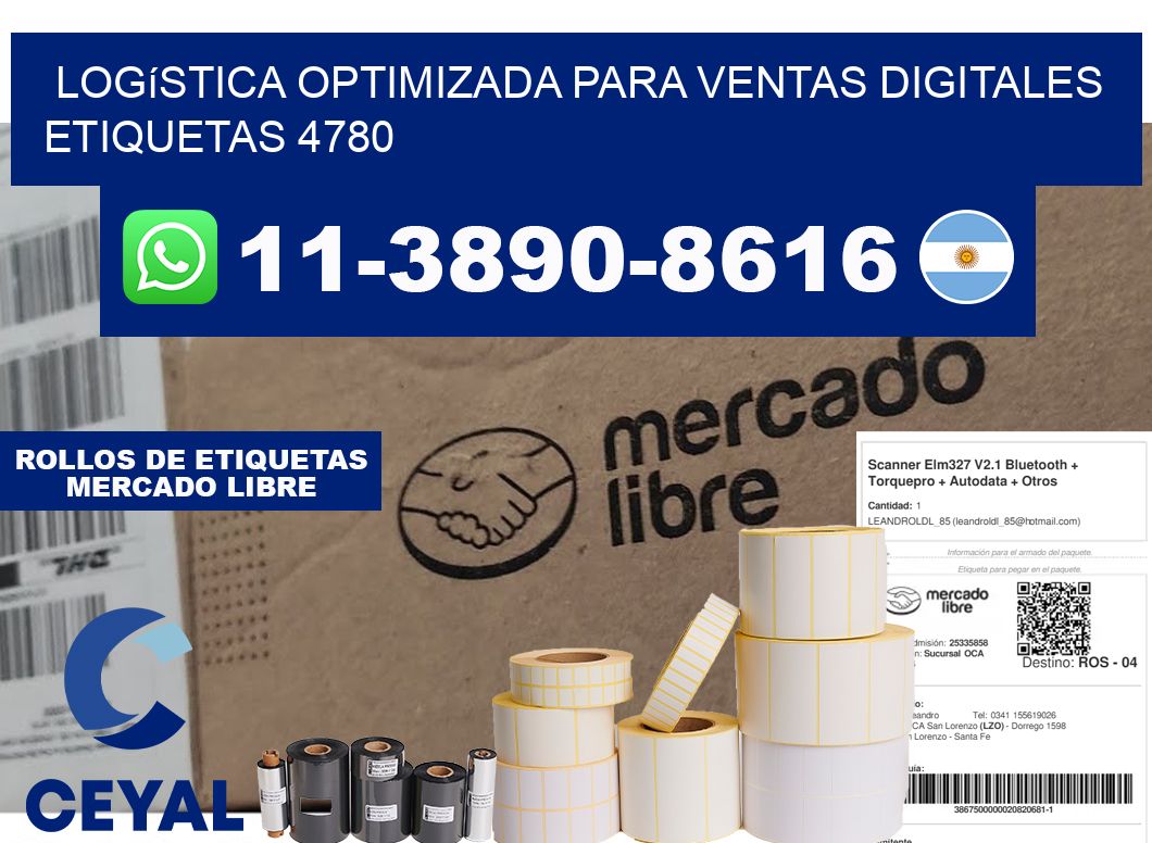 Logística optimizada para ventas digitales etiquetas 4780