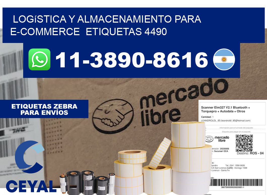 Logística y almacenamiento para e-commerce  etiquetas 4490