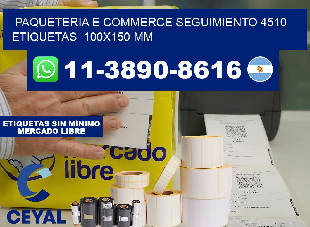 Paqueteria e commerce seguimiento 4510   etiquetas  100×150 mm