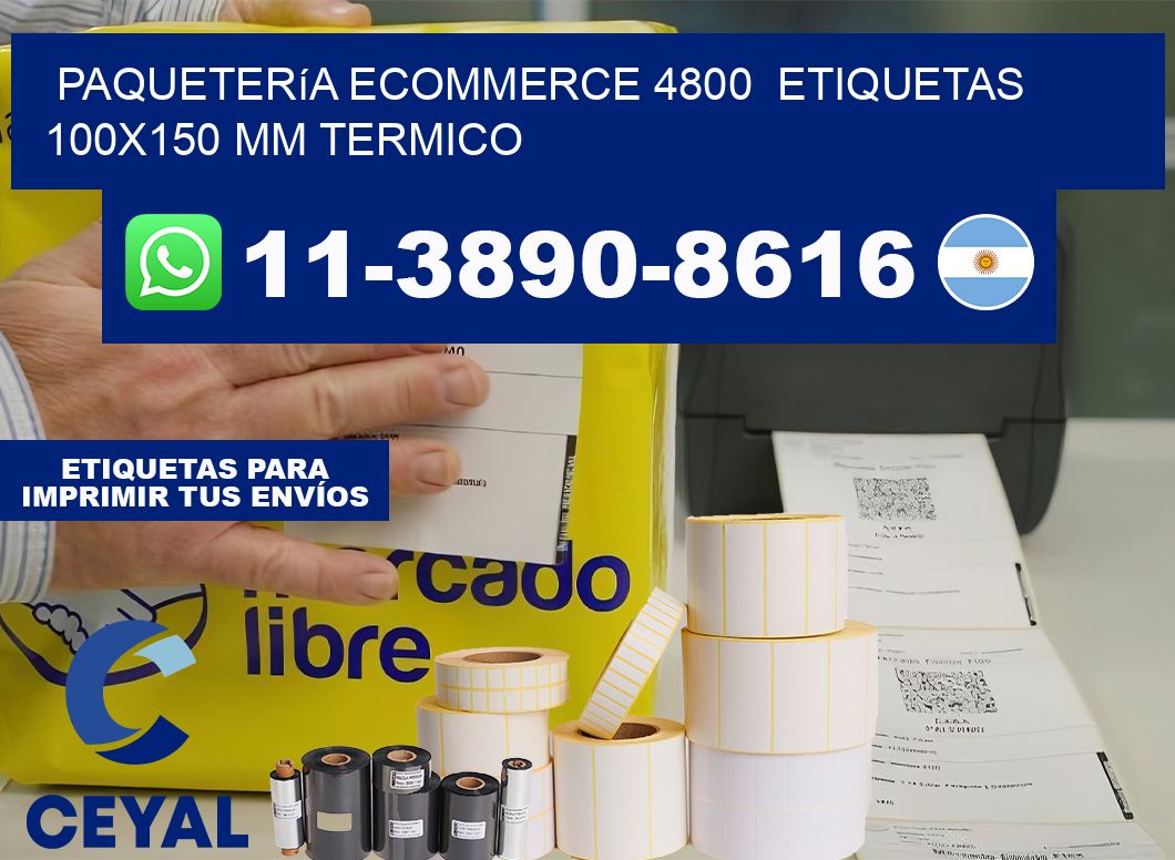 Paquetería eCommerce 4800  etiquetas 100×150 mm termico