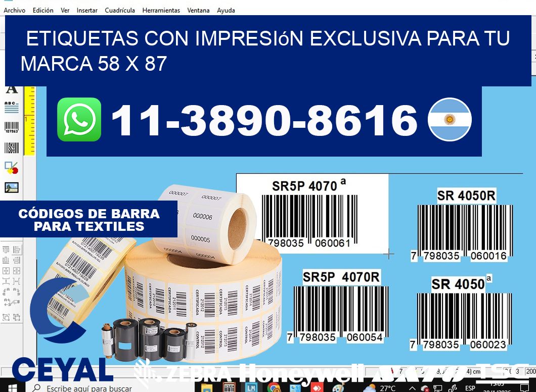 etiquetas con impresión exclusiva para tu marca 58 x 87