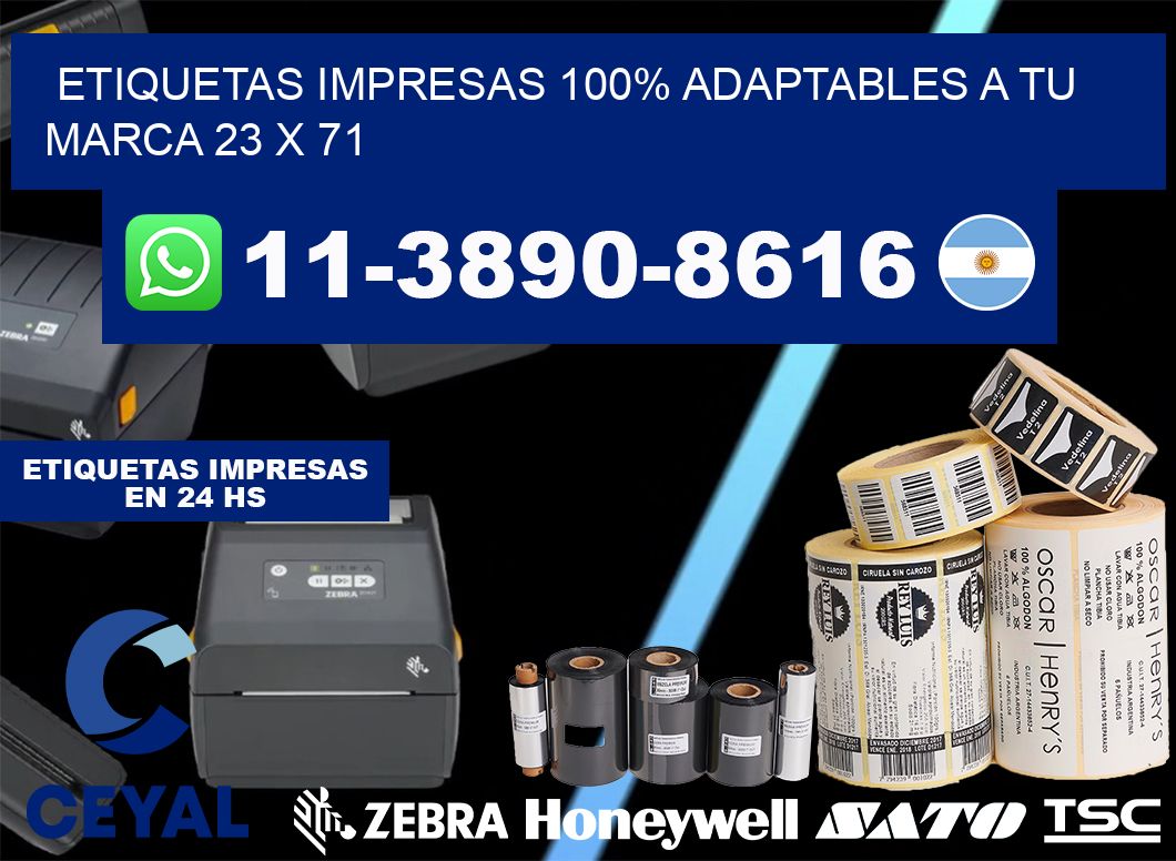 etiquetas impresas 100% adaptables a tu marca 23 x 71