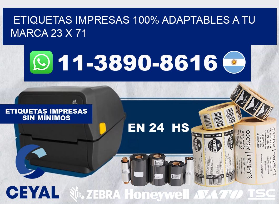 etiquetas impresas 100% adaptables a tu marca 23 x 71