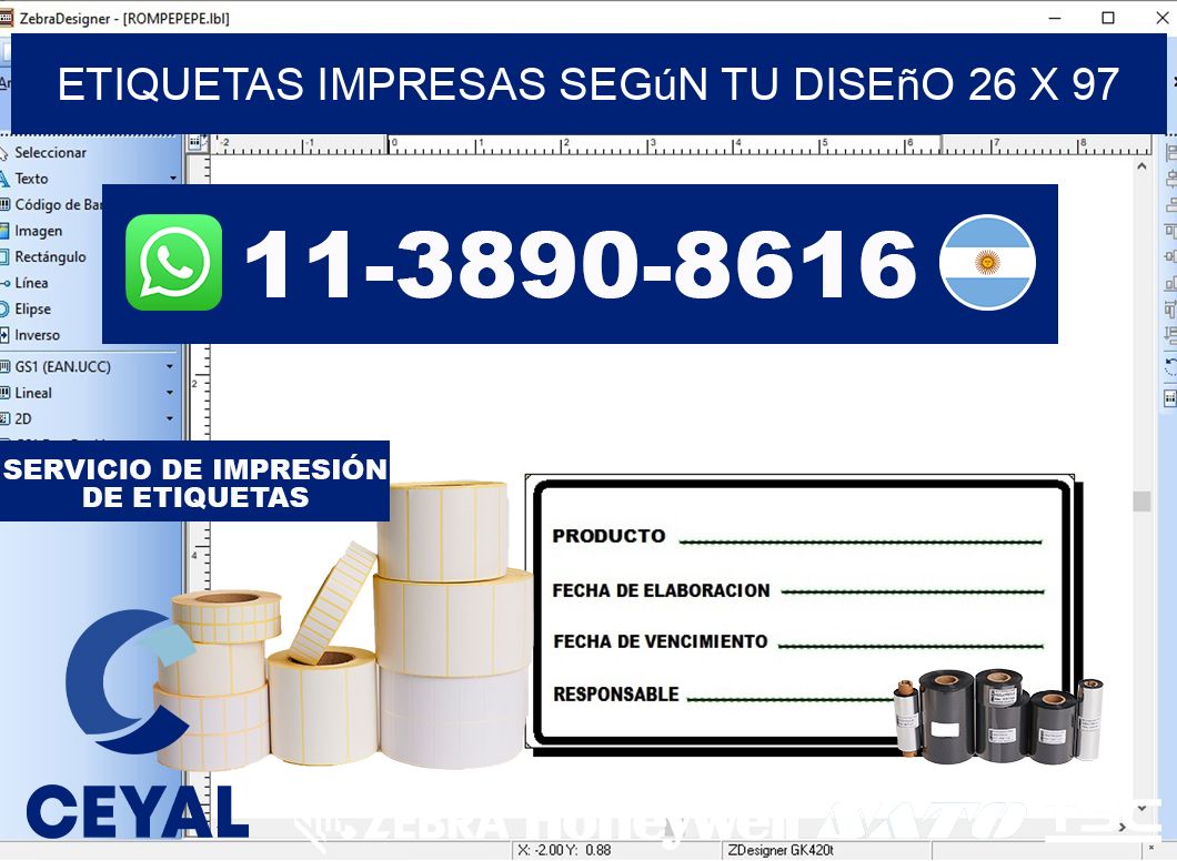 etiquetas impresas según tu diseño 26 x 97