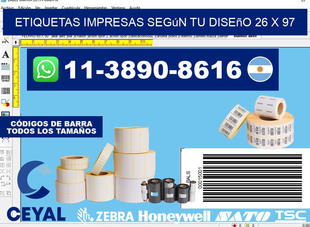 etiquetas impresas según tu diseño 26 x 97