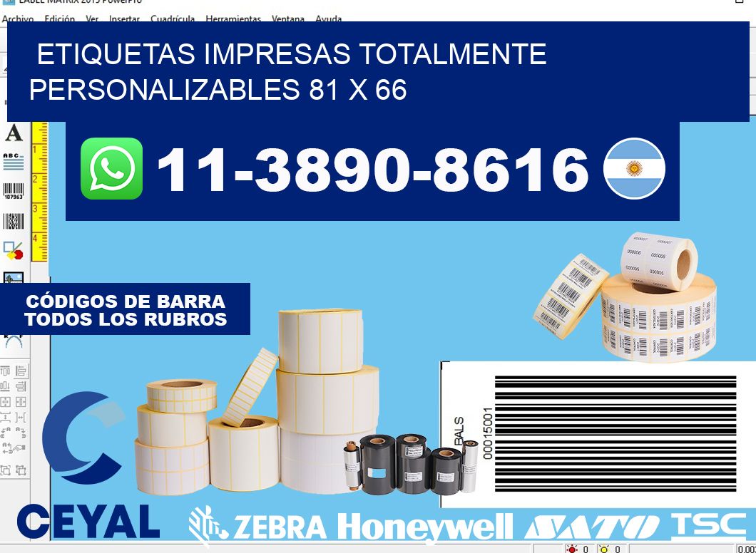 etiquetas impresas totalmente personalizables 81 x 66