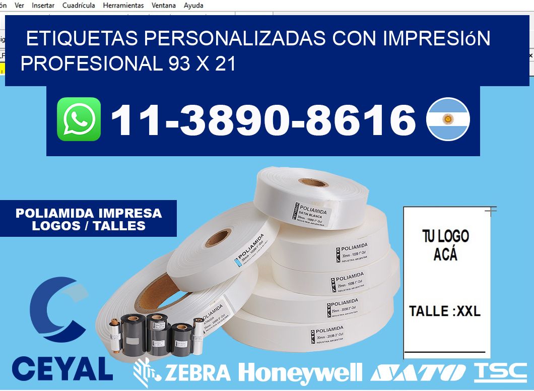 etiquetas personalizadas con impresión profesional 93 x 21