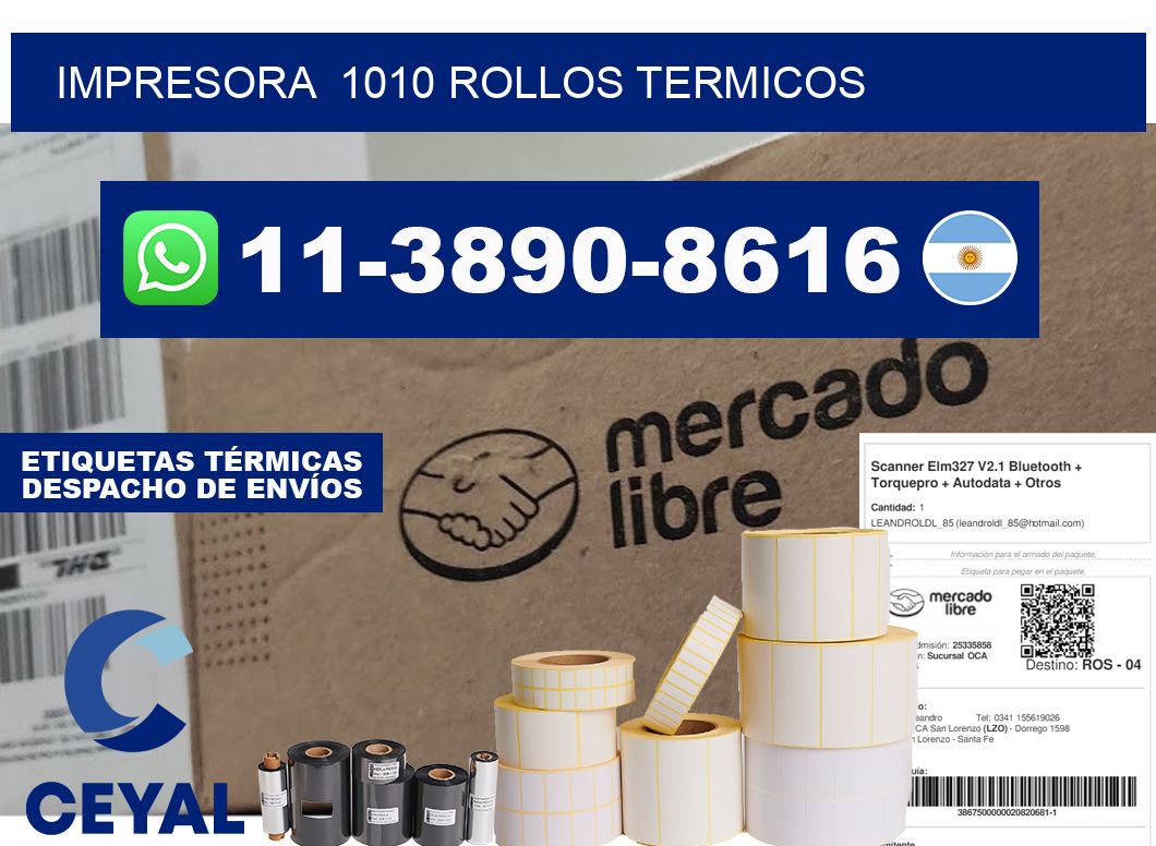 impresora 1010 rollos termicos