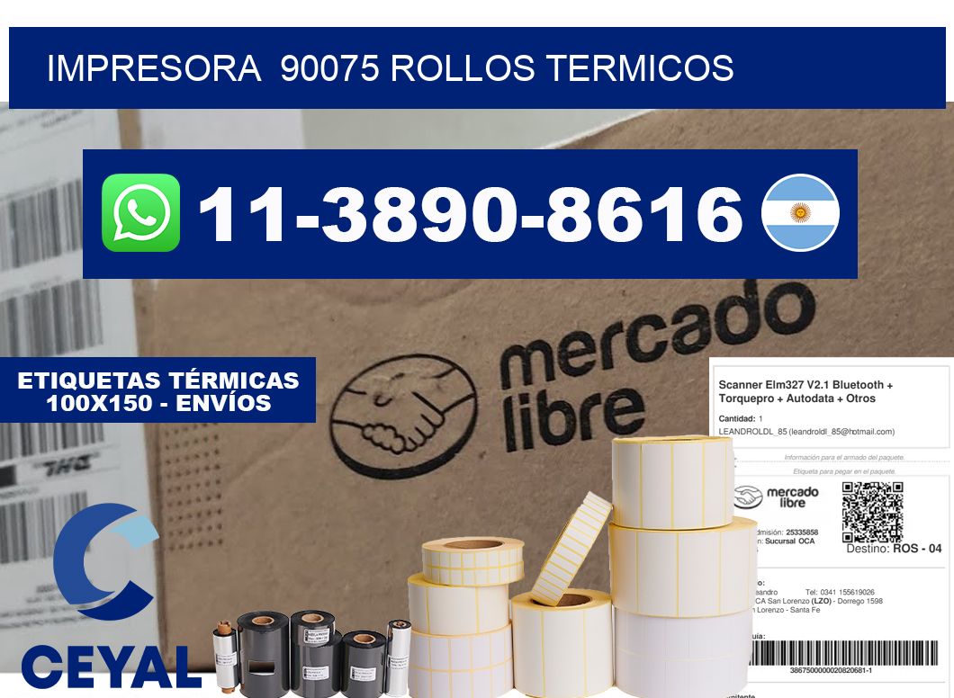 impresora  90075 rollos termicos