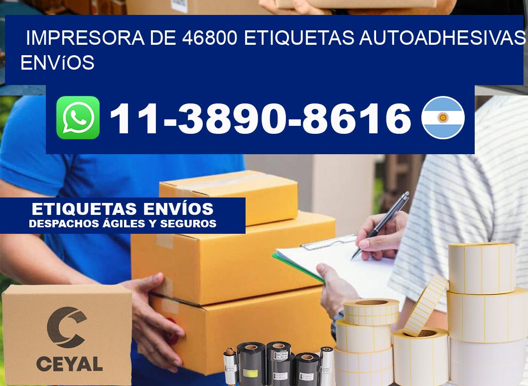 impresora de 46800 etiquetas autoadhesivas envíos