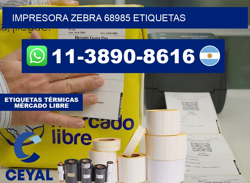 impresora zebra 68985 etiquetas