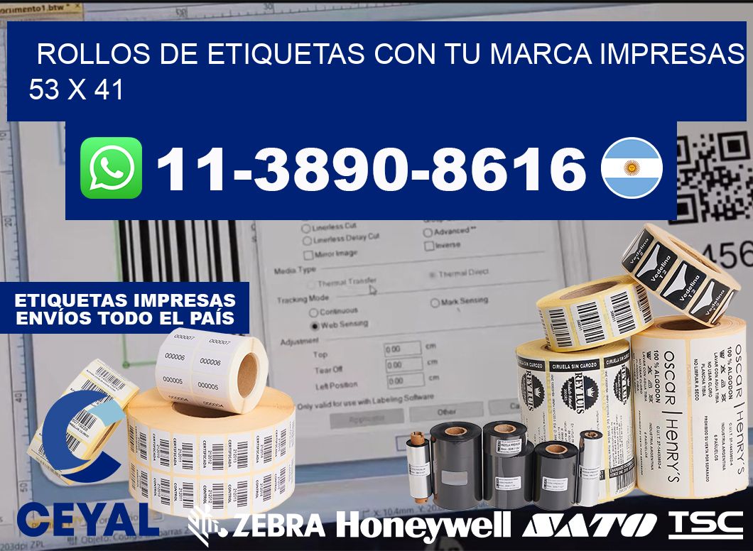 rollos de etiquetas con tu marca impresas 53 x 41