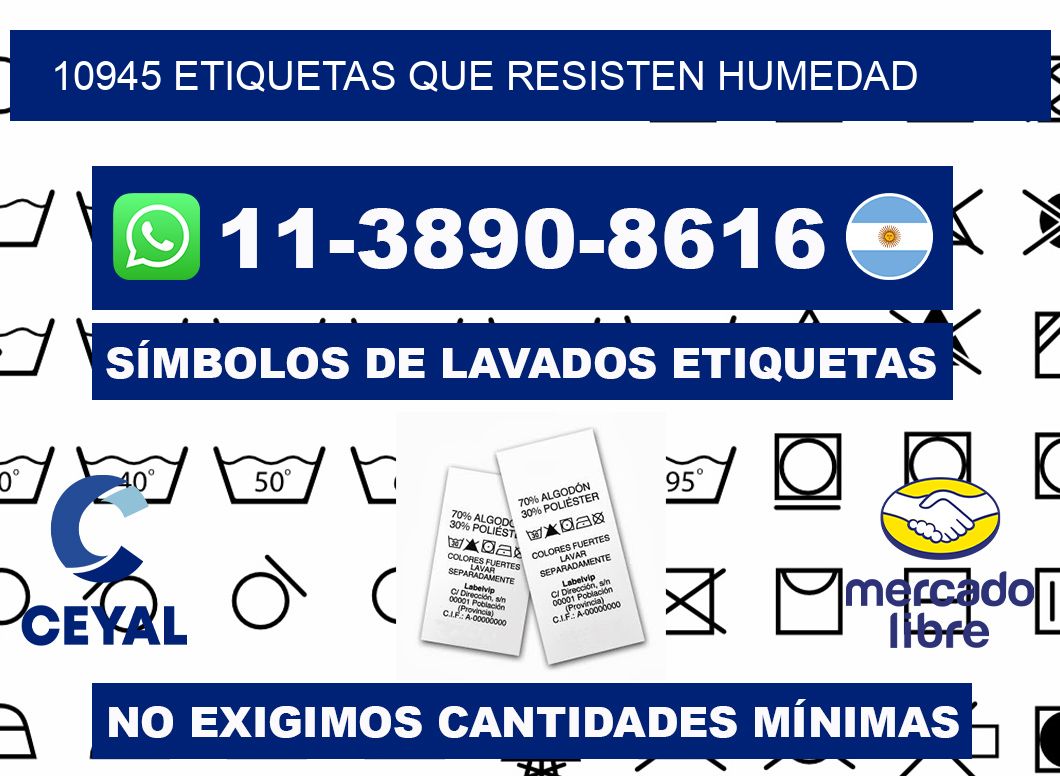10945 etiquetas que resisten humedad