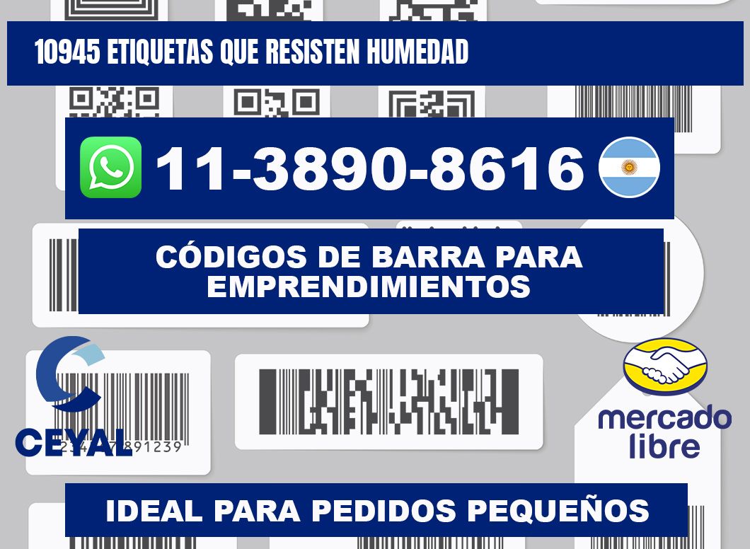 10945 etiquetas que resisten humedad